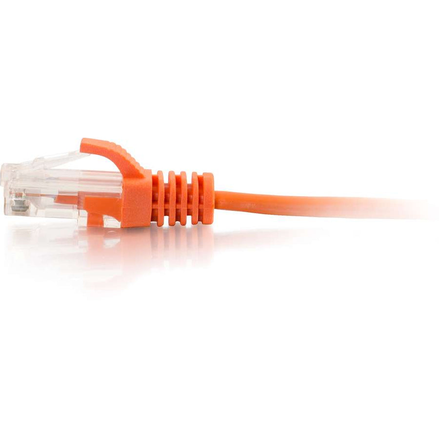Câble Ethernet C2G Cat6 de 10 pieds - Mince - Sans accroc non blindé (UTP) - Orange 01179