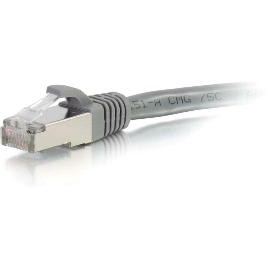 C2G 10ft Cat6 Ethernet Cable - Snagless Shielded (STP) - Gray 00783