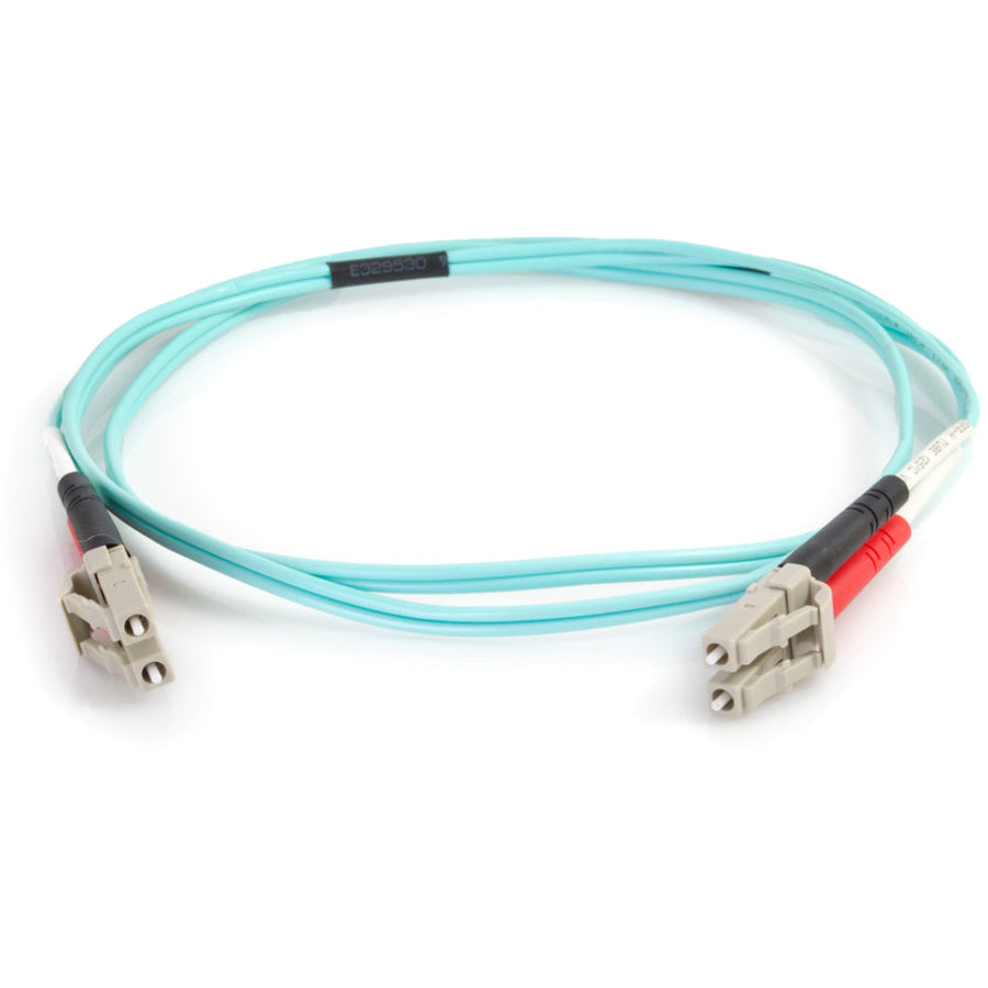 Câble à fibre optique PVC multimode duplex C2G 10 m LC-LC 50/125 OM4 - Aqua 01006