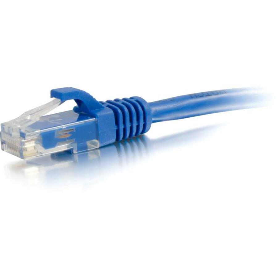 C2G Câble de brassage réseau non blindé Cat6 UTP sans accroc de 30 pieds - Bleu 03980