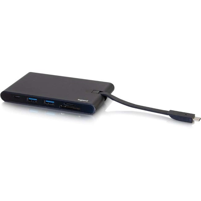 C2G USB C to HDMI, VGA and Ethernet Hub with SD Card Reader and Power 26916