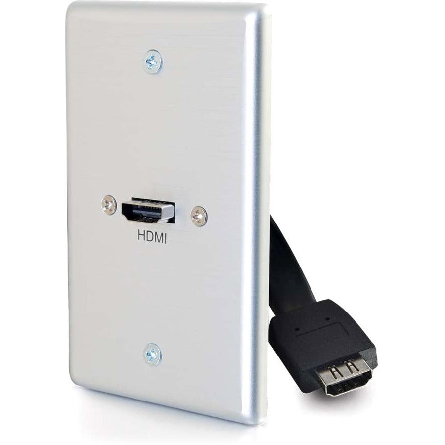 Plaque murale simple C2G avec HDMI Pigtail Aluminium 39870