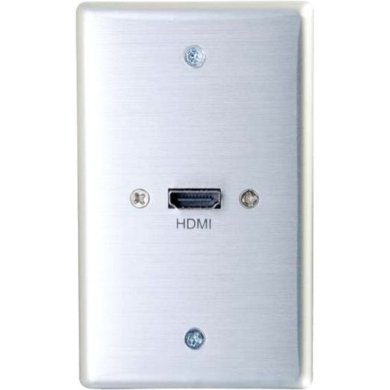 C2G Single Gang Wall Plate with HDMI Pigtail Aluminum 39870