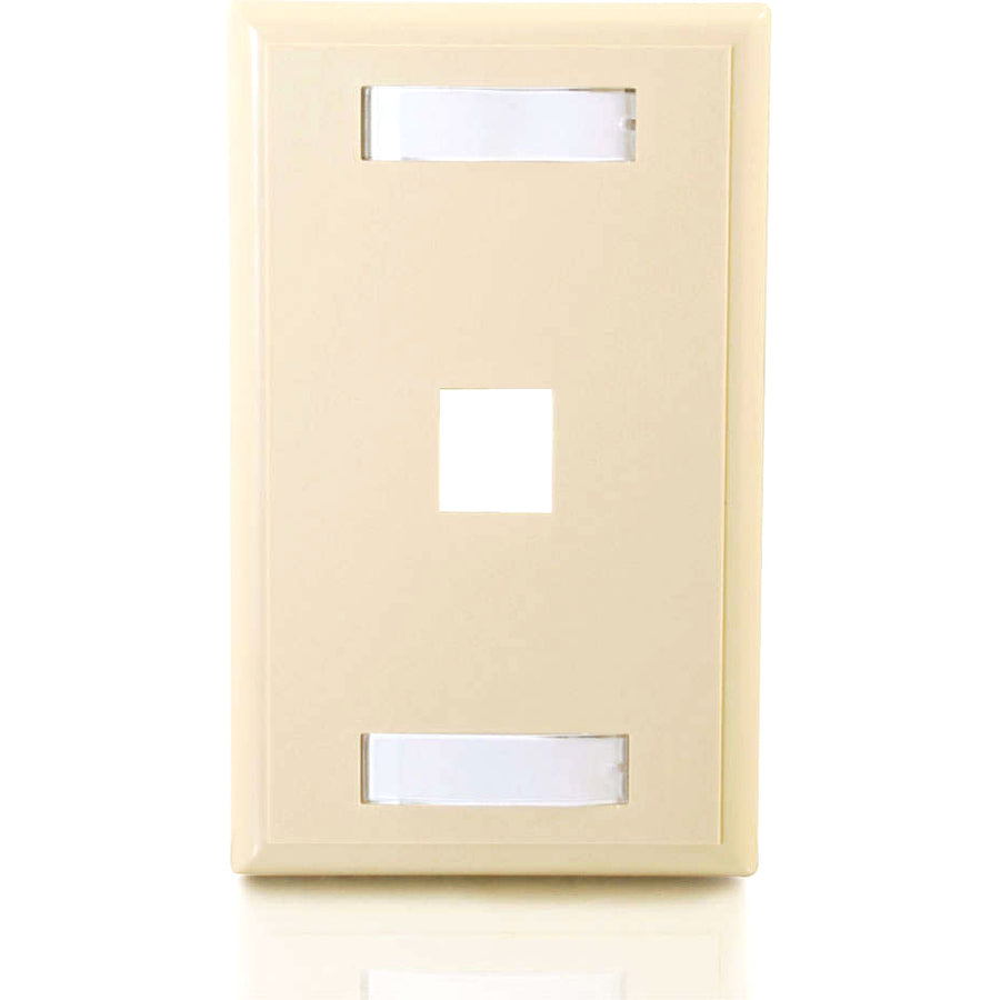 C2G 1 Socket Keystone Network/Multimedia Faceplate 03710