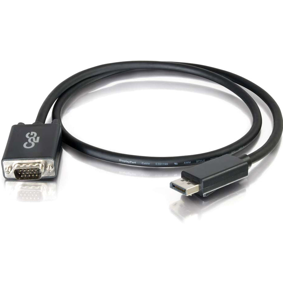 Câble adaptateur C2G 10 pieds DisplayPort mâle vers VGA mâle - Noir 54333