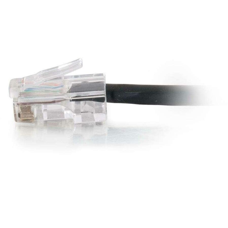 C2G 25 ft Cat5e Non Booted Plenum UTP Unshielded Network Patch Cable - Black 15259