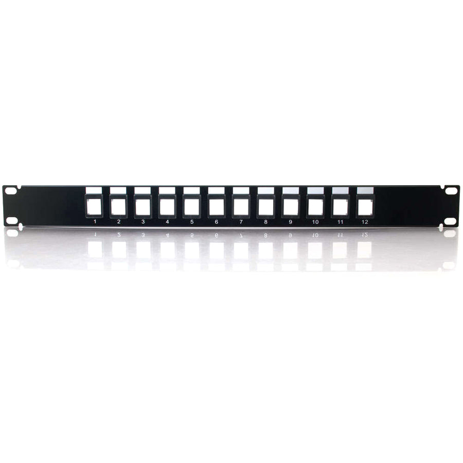 C2G 12 port Blank Keystone/Multimedia Patch Panel 03857