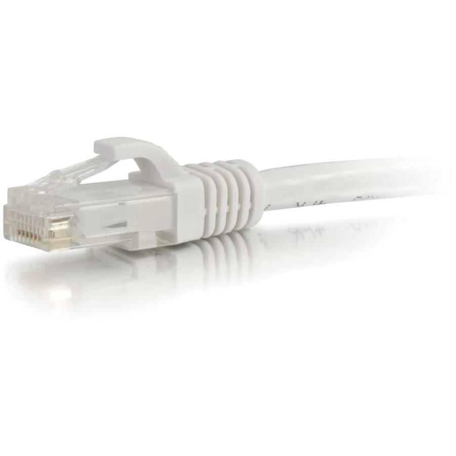 C2G Câble de brassage réseau non blindé Cat6 UTP sans accroc de 100 pi - Blanc 27167