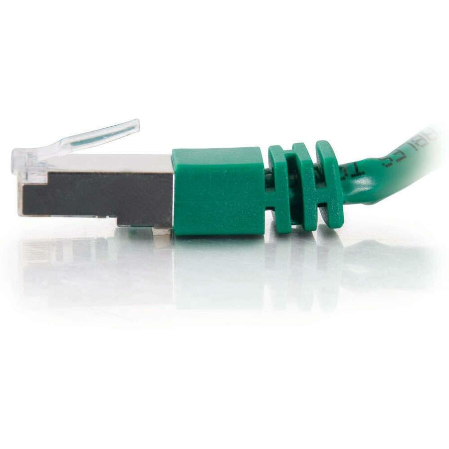 C2G 14 ft Cat5e Molded Shielded Network Patch Cable - Green 27264