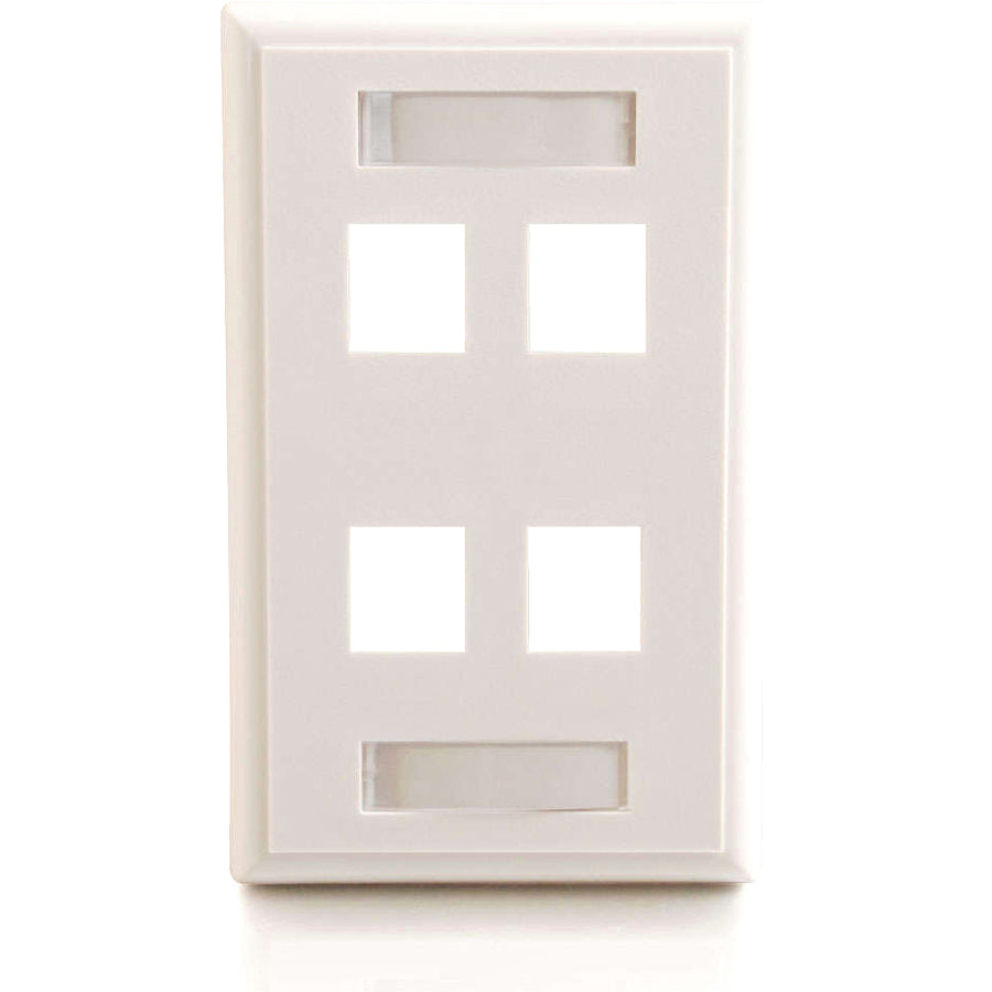 C2G 4 Socket Keystone Network/Multimedia Faceplate 03413