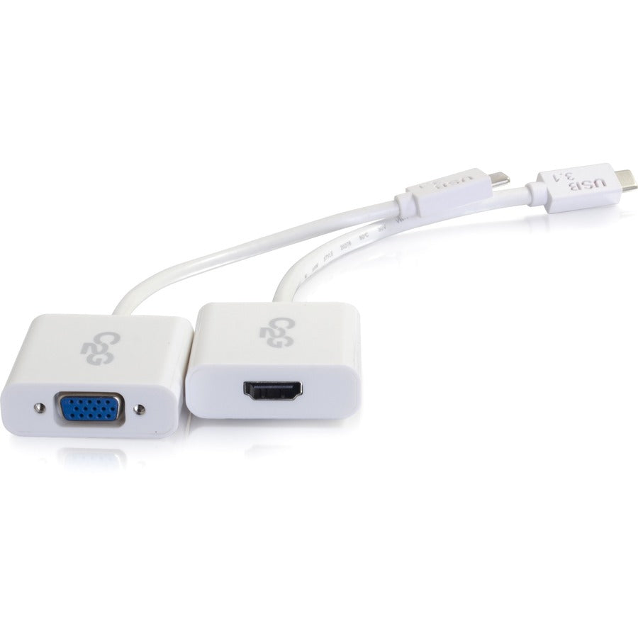 Kit adaptateur audio/vidéo C2G USB-C vers HDMI ou VGA pour Apple MacBook 30003