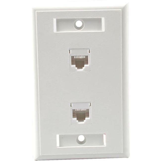 C2G 2 Socket Network Faceplate 27416