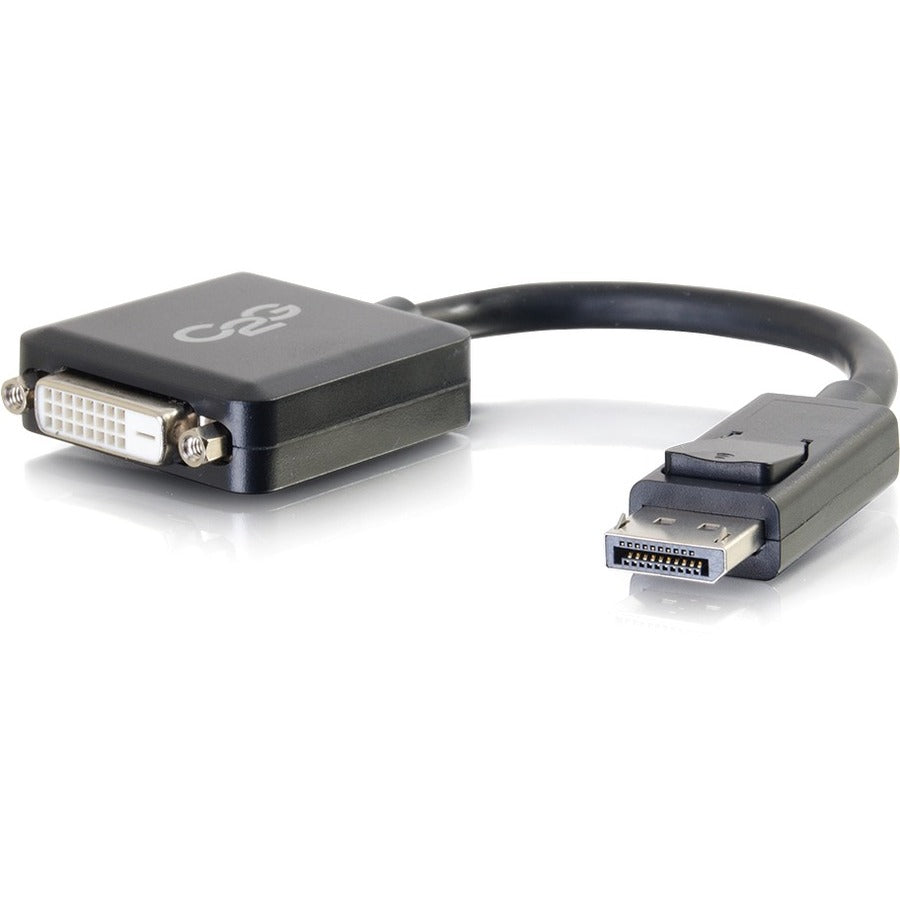 C2G 8in DisplayPort Male to Single Link DVI-D Female Adapter Converter - Black 54321