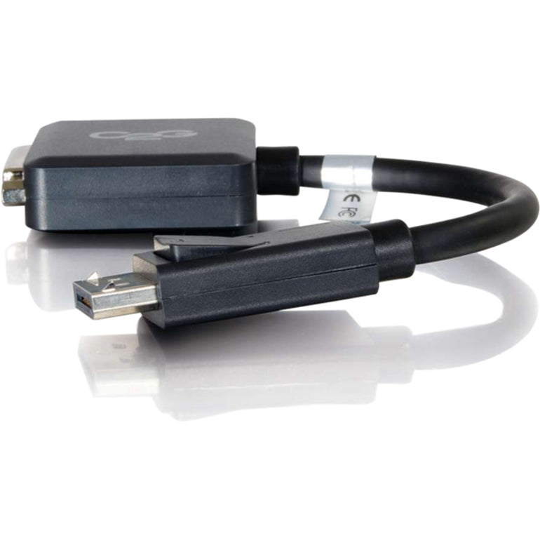 C2G 8in DisplayPort Male to Single Link DVI-D Female Adapter Converter - Black 54321