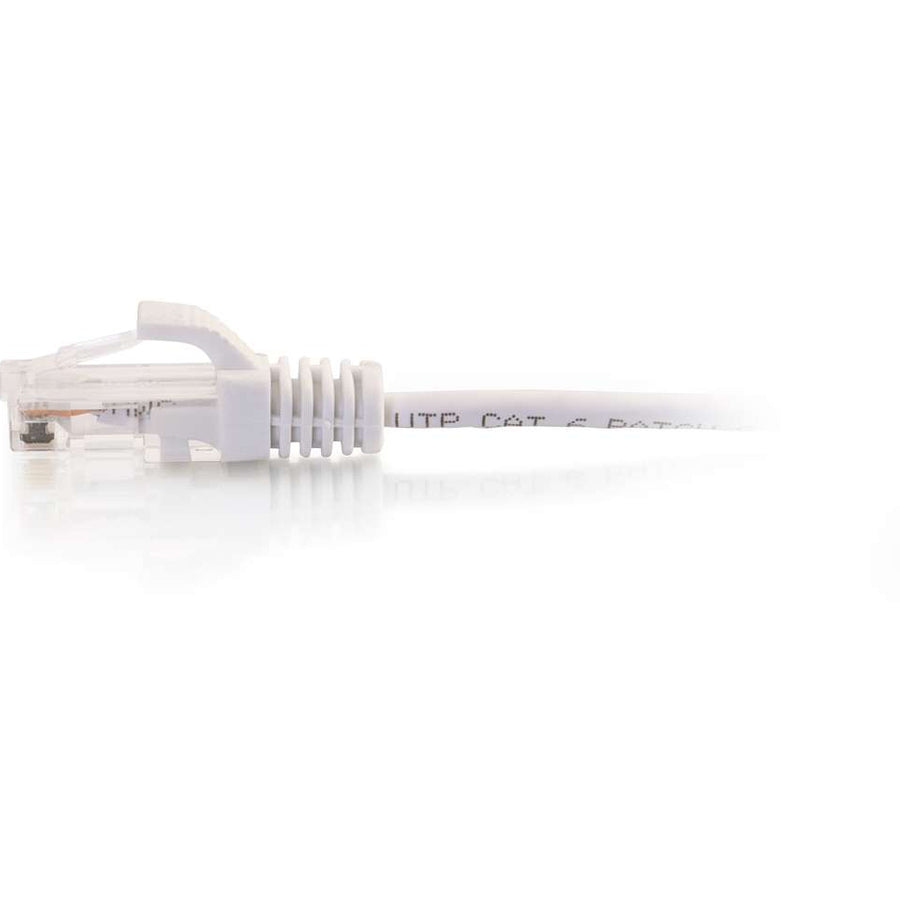 C2G 01187 Câble réseau Ethernet fin Cat6 sans blindage (UTP) fin 1,5 m – Blanc