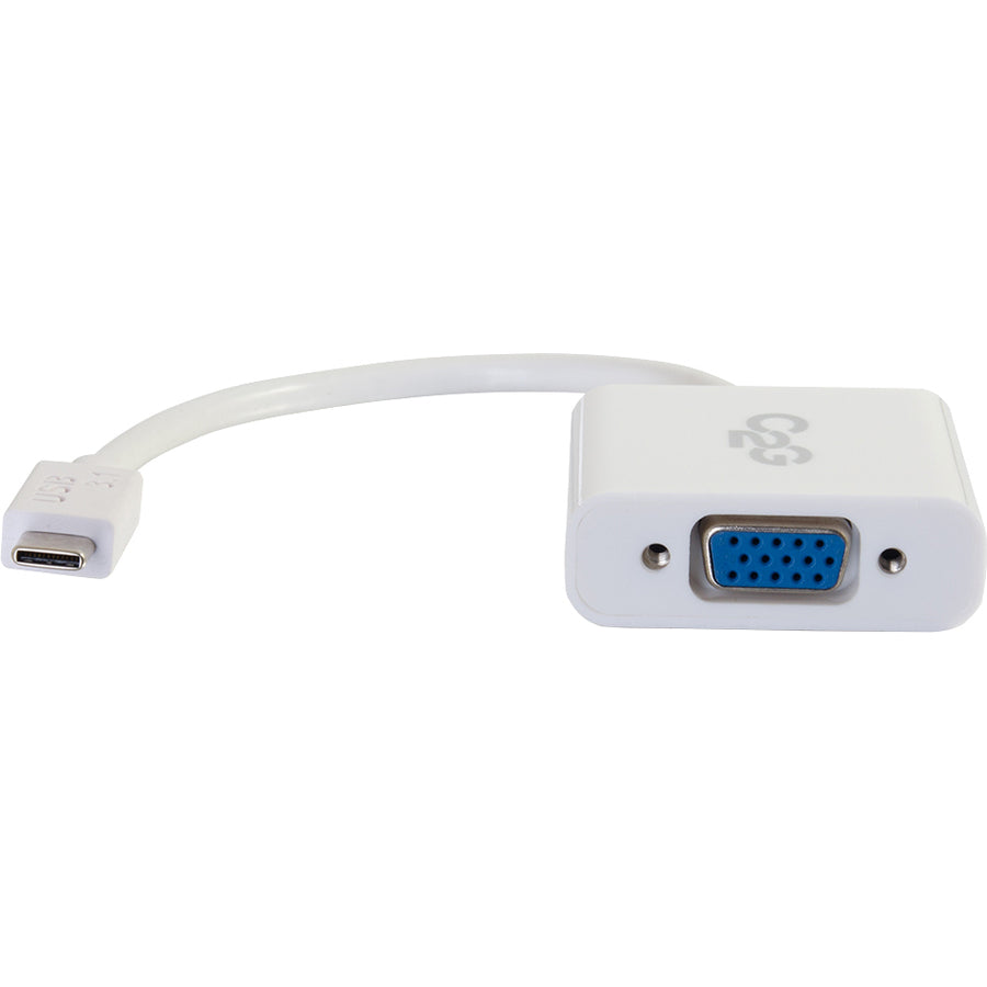 Adaptateur vidéo C2G USB-C vers VGA - Blanc 29472