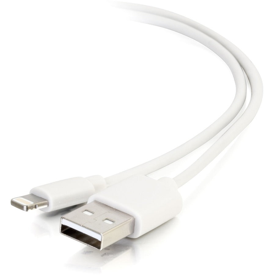 C2G 1m USB A Male to Lightning Male Sync and Charging Cable - White (3.3ft) 35498