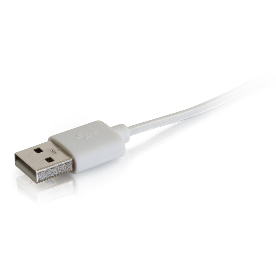 Câble de synchronisation et de chargement C2G 1 m USB A mâle vers Lightning mâle - Blanc (3,3 pieds) 35498