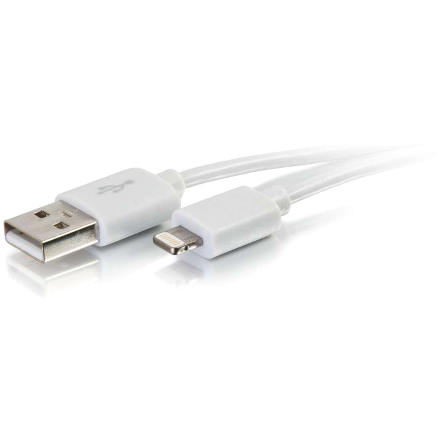 Câble de synchronisation et de chargement C2G 1 m USB A mâle vers Lightning mâle - Blanc (3,3 pieds) 35498