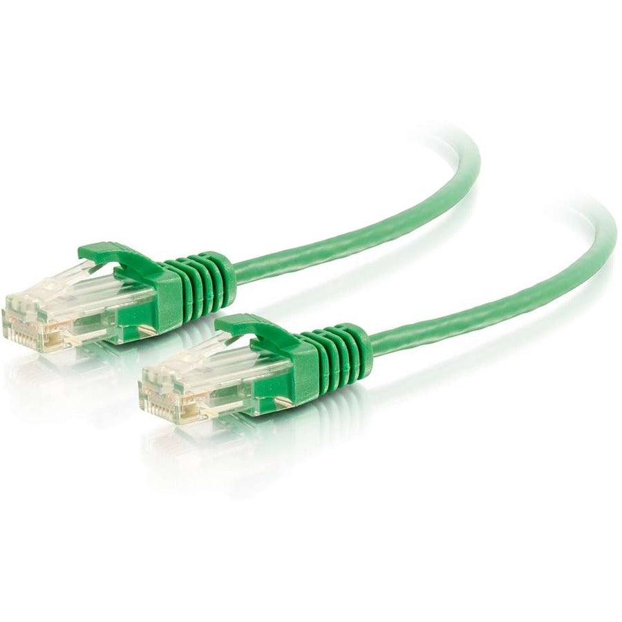 Câble Ethernet C2G Cat6 de 10 pieds - Mince - Sans accroc non blindé (UTP) -Vert 01164