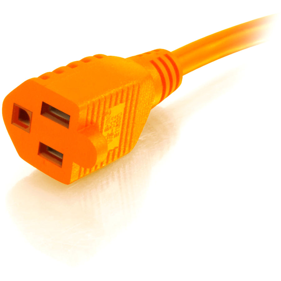 C2G 50ft 16AWG Hospital Grade Power Extension Cable (NEMA 5-15P to NEMA 5-15R) - Orange 48061