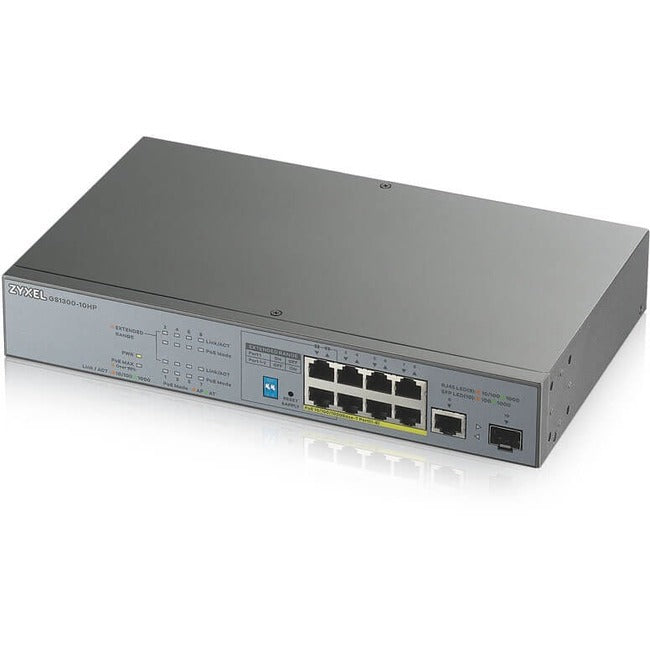 ZYXEL 8-port GbE Unmanaged PoE Switch with GbE Uplink GS1300-10HP
