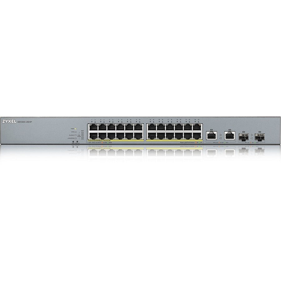 ZYXEL 24-port GbE Smart Managed PoE Switch with GbE Uplink GS1350-26HP