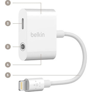 Belkin 3.5 mm Audio + Charge RockStar F8J212BTWHT