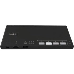 Belkin 4-Port Modular Secure KM Switch PP4.0 W/ Remote F1DN004MOD-KM-4