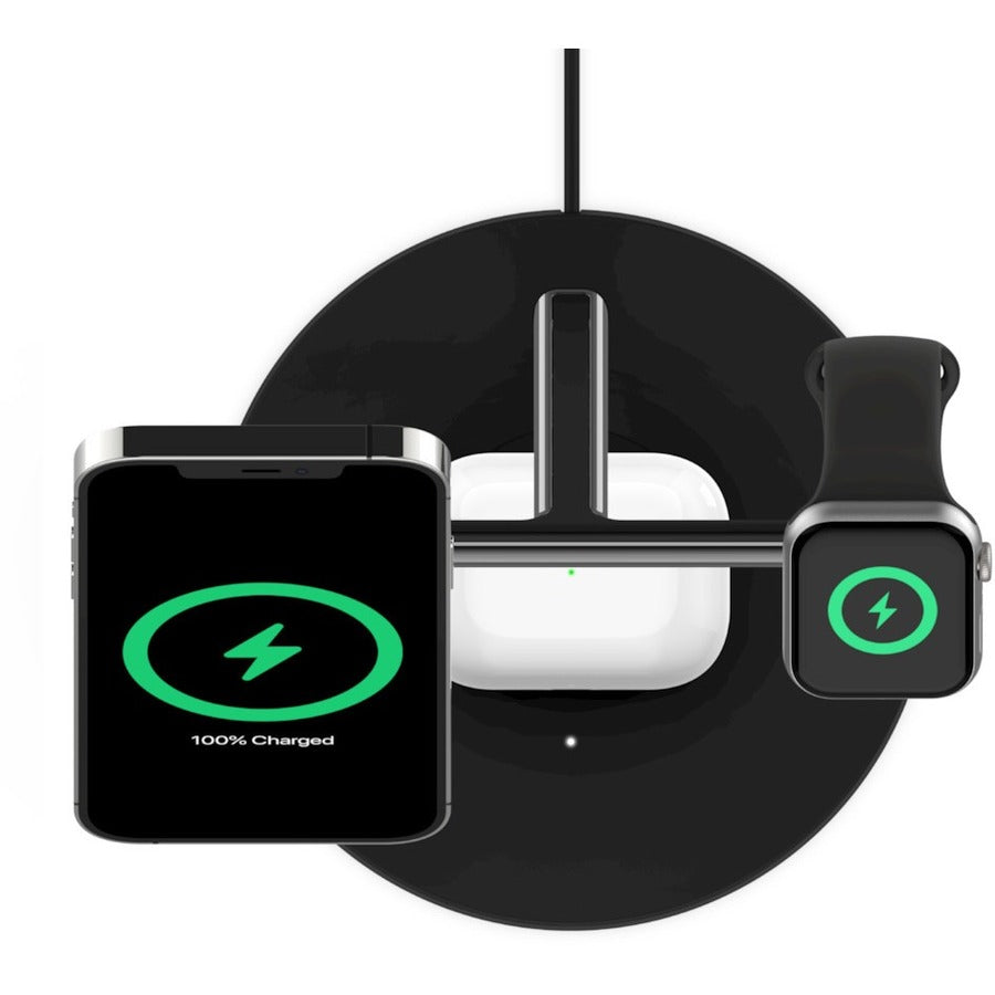 Belkin BOOST&uarr;CHARGE Pro 3-in-1 Wireless Charger With MagSafe WIZ009TTBK