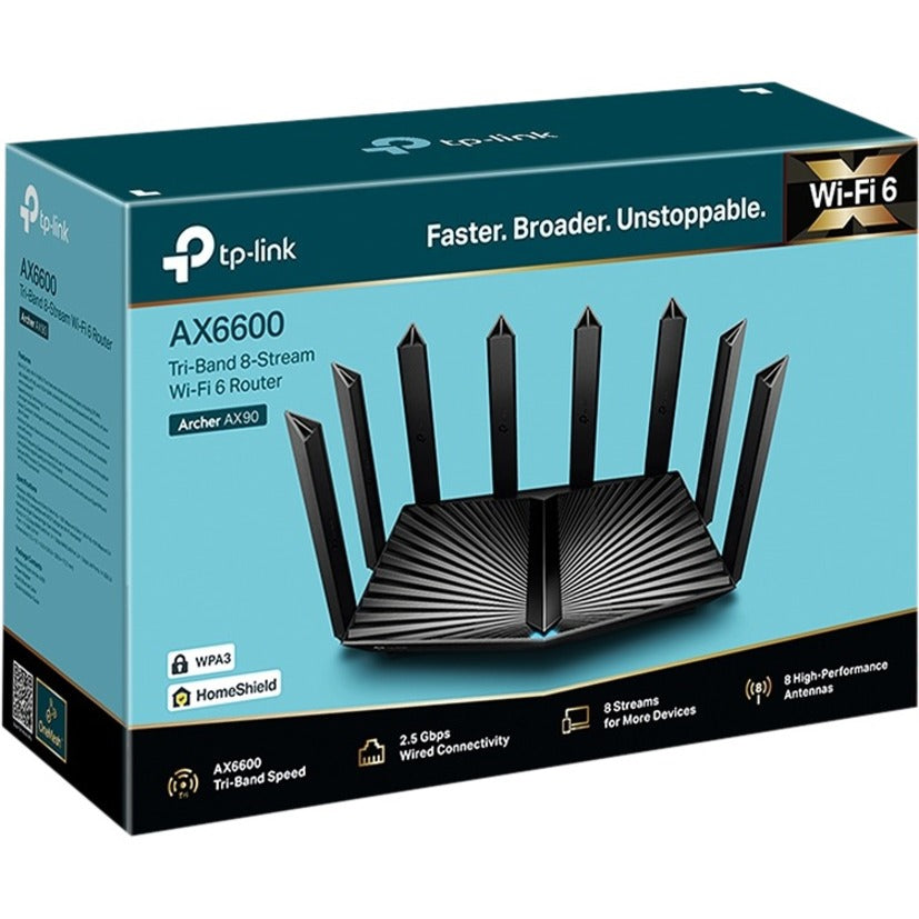 TP-Link Archer AX90 Wi-Fi 6 IEEE 802.11ax Ethernet Wireless Router ARCHER AX90