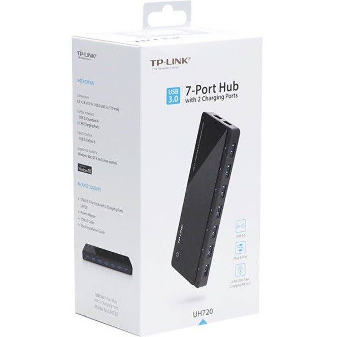 Hub USB TP-Link à 7 ports avec ports de charge d'alimentation à 2 ports UH720