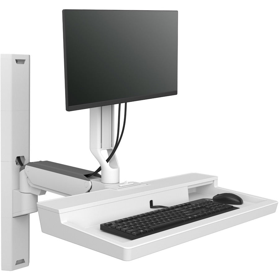 Ergotron CareFit Wall Mount for Keyboard, Monitor, Mount Extension, LCD Display - White 45-618-251