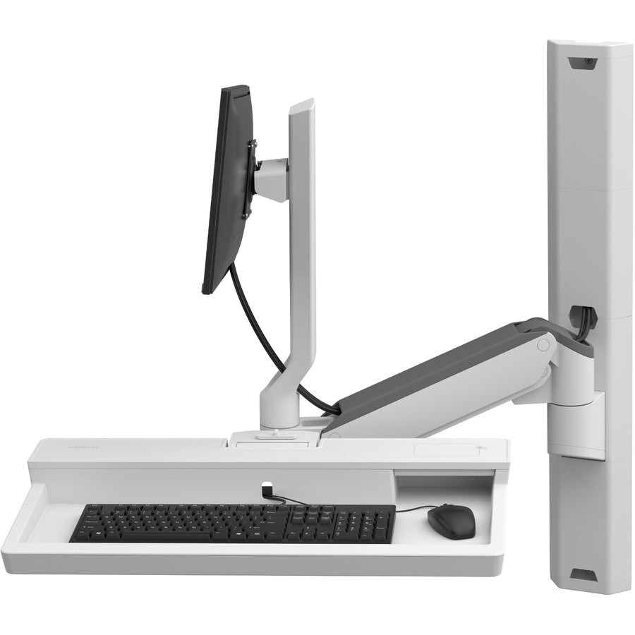 Ergotron CareFit Wall Mount for Keyboard, Monitor, Mount Extension, LCD Display - White 45-618-251