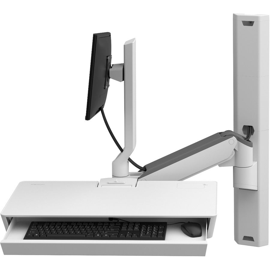 Ergotron CareFit Mounting Arm for Monitor, Mouse, Keyboard, LCD Display, Mount Extension - White 45-619-251