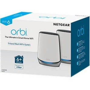 Netgear Orbi RBK852 Wi-Fi 6 IEEE 802.11ax Ethernet Wireless Router RBK852-100CNS