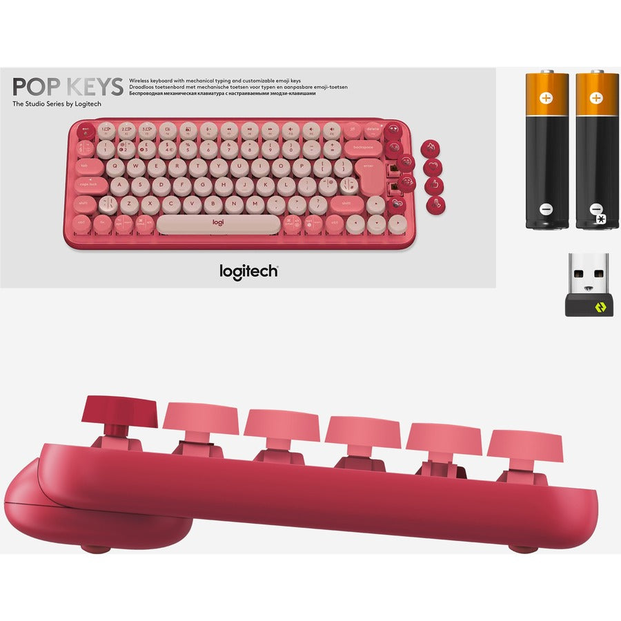 Logitech POP Keys Wireless Mechanical Keyboard with Customizable Emoji Keys 920-010709