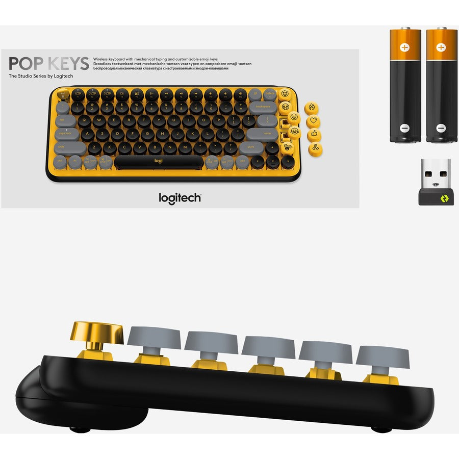 Logitech POP Keys Wireless Mechanical Keyboard with Customizable Emoji Keys 920-010707