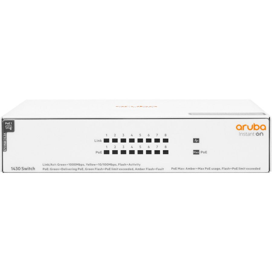 Aruba Instant On 1430 8G Class4 PoE 64W Switch R8R46A#ABA