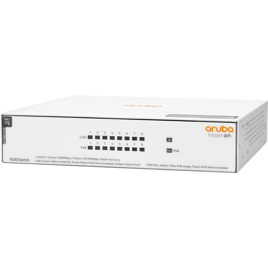 Commutateur Aruba Instant On 1430 8G Class4 PoE 64 W R8R46A#ABA