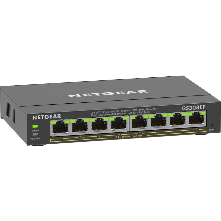 Netgear GS308EP-100NAS Switch Ethernet Gigabit PoE+ Smart Managed Plus à 8 ports