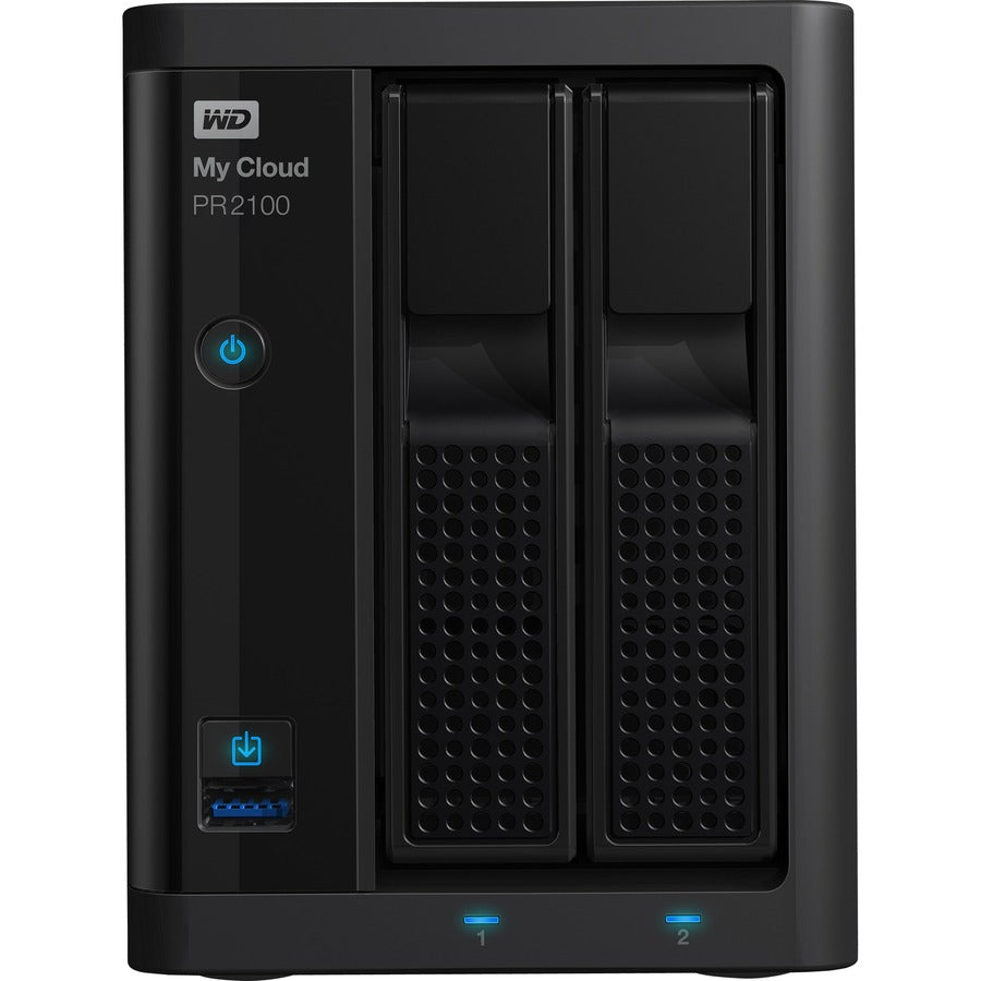 Serveur multimédia sans disque WD My Cloud PR2100 Pro Series 0 To avec transcodage, NAS - Stockage en réseau WDBBCL0000NBK-NESN