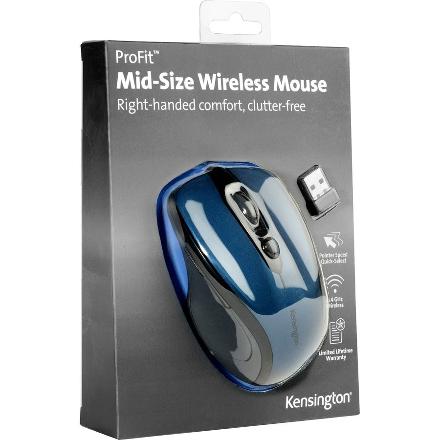 Kensington Pro Fit Souris sans fil de taille moyenne Gris graphite 72421