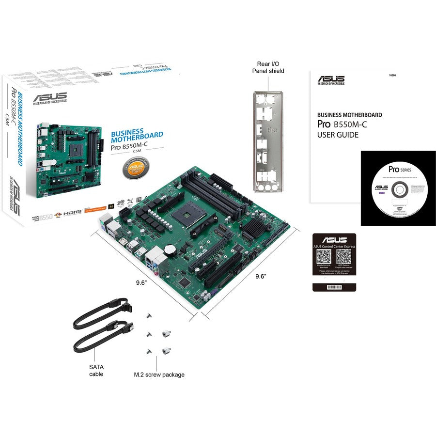 Asus PRO B550M-C/CSM Desktop Motherboard - AMD Chipset - Socket AM4 - Micro ATX PRO B550M-C/CSM