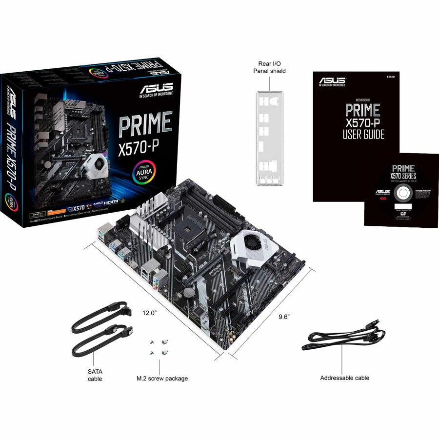 Asus Prime X570-P Desktop Motherboard - AMD Chipset - Socket AM4 - ATX PRIME X570-P