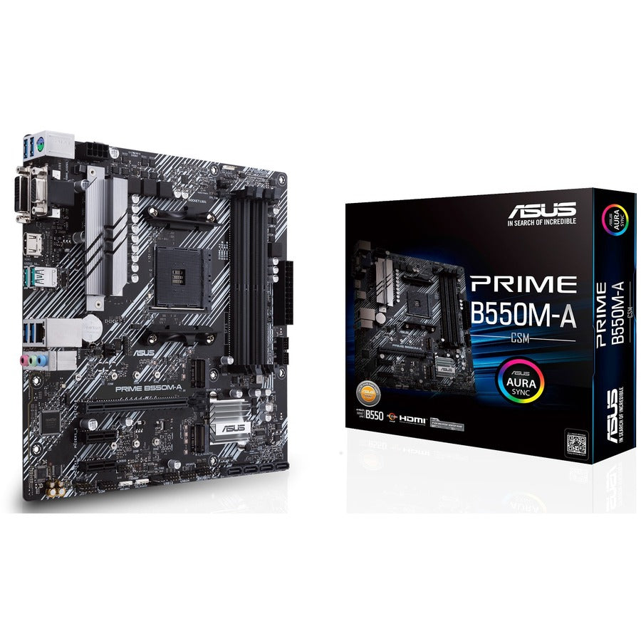 Asus Prime B550M-A/CSM Desktop Motherboard - AMD Chipset - Socket AM4 - Micro ATX PRIME B550M-A/CSM