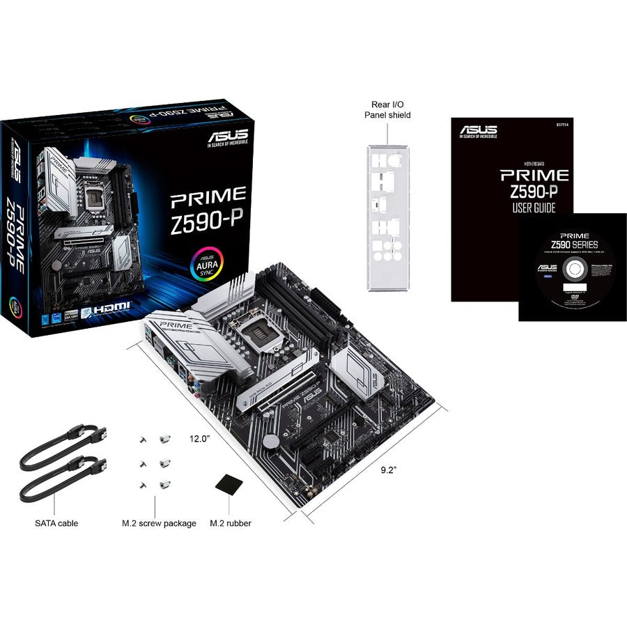 Asus Prime Z590-P Desktop Motherboard - Intel Chipset - Socket LGA-1200 - Intel Optane Memory Ready - ATX PRIME Z590-P