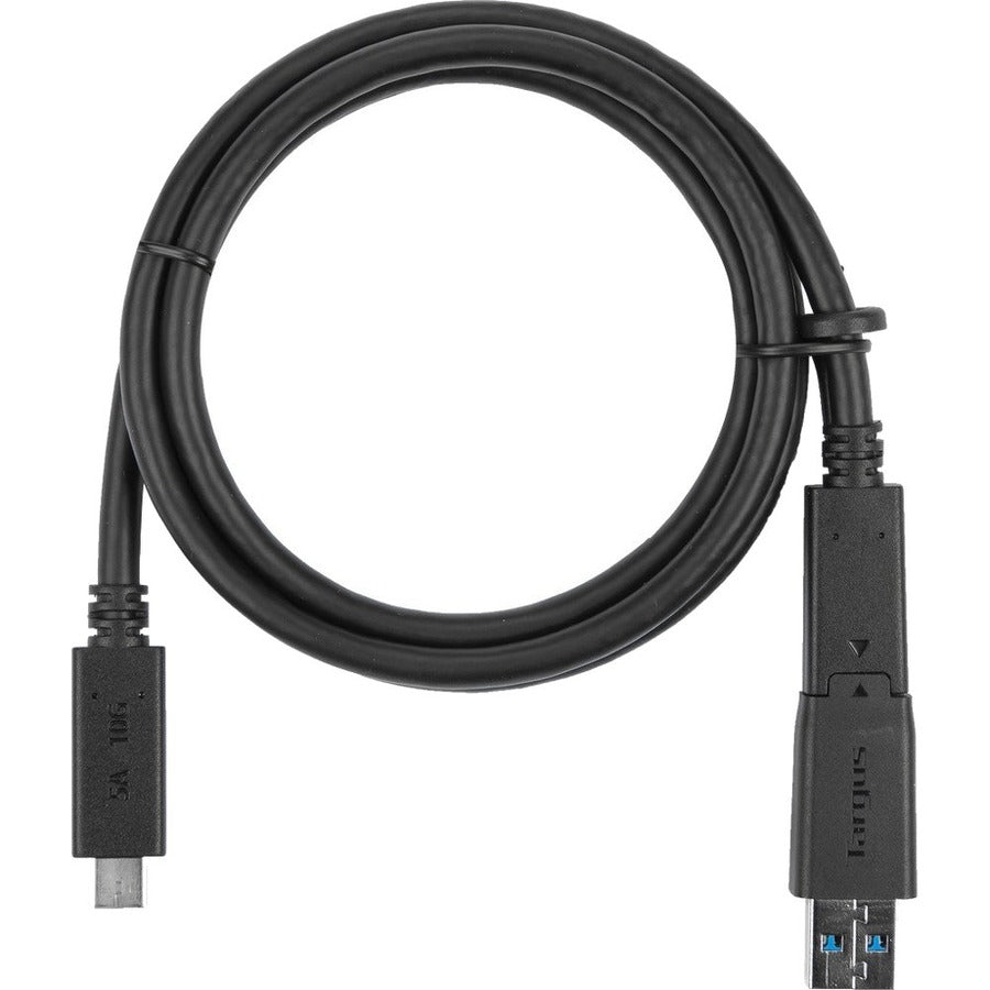Câble Targus 1M USB-C mâle vers USB-C mâle avec attache USB-A ACC1126GLX