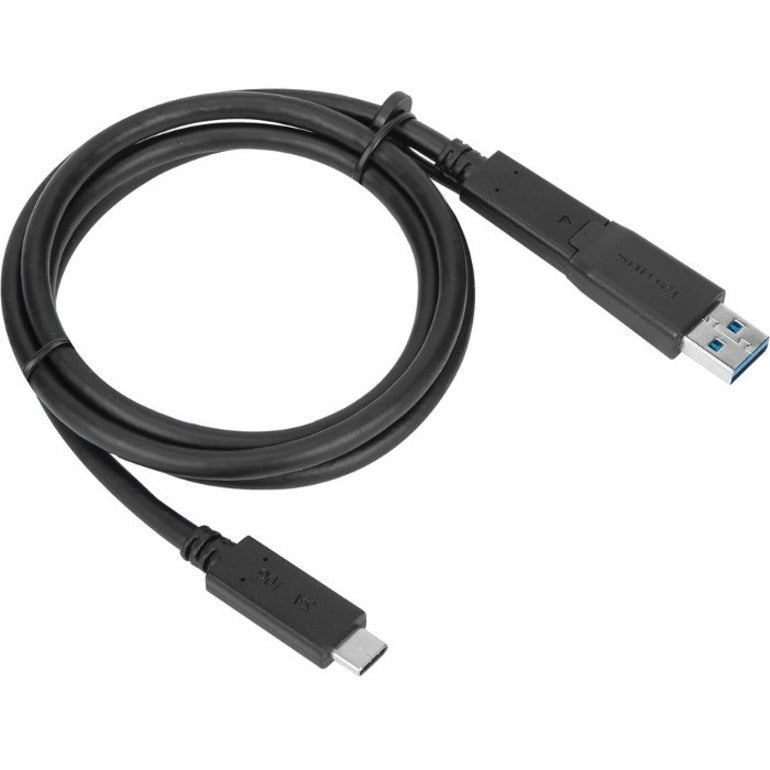 Câble Targus 1M USB-C mâle vers USB-C mâle avec attache USB-A ACC1126GLX