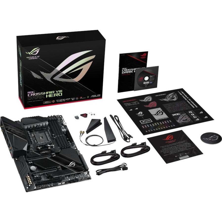 Asus ROG Crosshair VIII Dark Hero Desktop Motherboard - AMD Chipset - Socket AM4 - ATX ROG CROSSHAIRVIIIDARKHERO